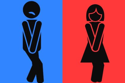38957165 – the funny design of wc restroom symbols